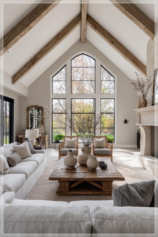 Vẻ Đẹp Vượt Thời Gian: Phòng Khách Nông Thôn Pháp Hiện Đại Trong Ngôi Nhà 2025...
