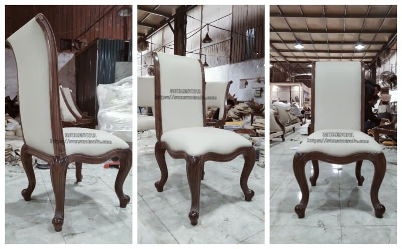 Morehome bán ghế ăn gỗ óc chó tân cổ điển bọc da với gia thành vô cùng hấp dẫn, liên hệ Morehome để được tư vấn và báo giá.